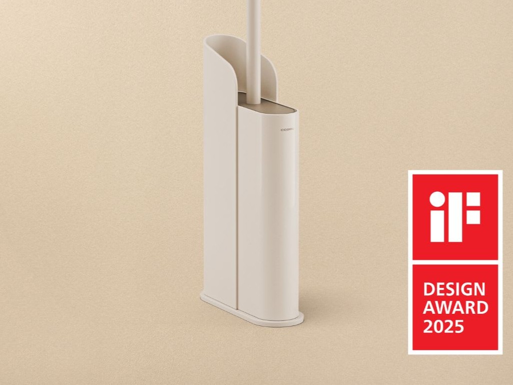 Porta Scopino Pavimento/Parete Flat Cosmic | Accessorio Bagno Ultra Slim